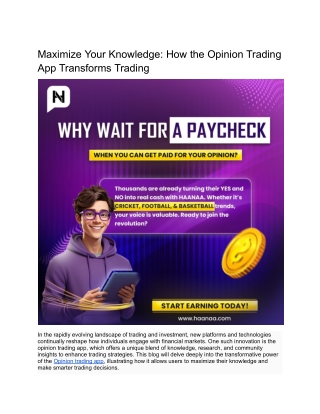Maximize Your Knowledge_ How the Opinion Trading App Transforms Trading