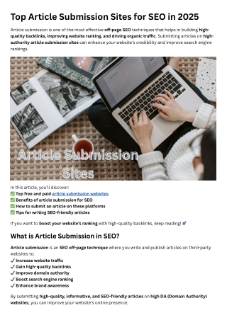 Article Submission Sites