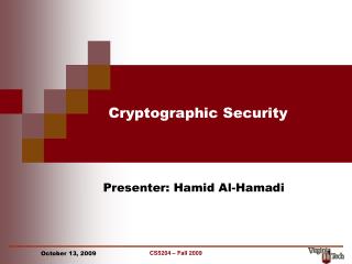 Cryptographic Security