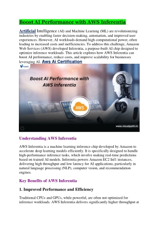 Aws Ai Course -  Ai With Aws Online Training Bangalore
