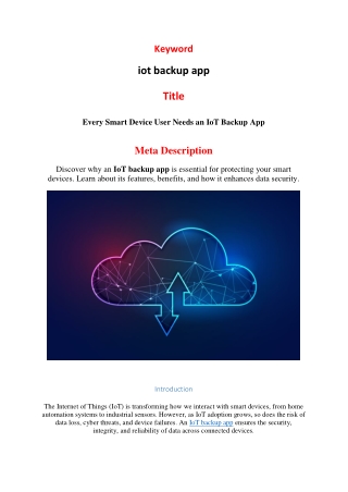 iot backup apps