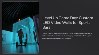 Custom LED Video Walls for Sports Bars