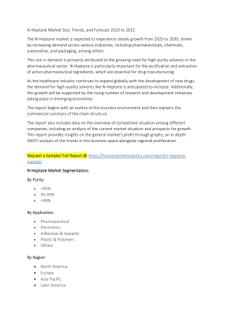 N-Heptane Market Research: Key Growth Segments & Forecast