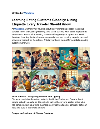 Eat Like a Local_ Wandario's Guide on World Dining Etiquette