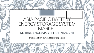 Asia Pacific Battery Energy Storage System Market – Industry Analysis and Market