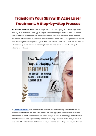 Transform Your Skin with Acne Laser Treatment_ A Step-by-Step Process