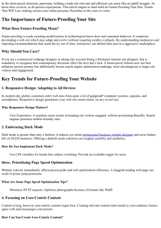 Future-Proofing Your Site: Trends That Will Last