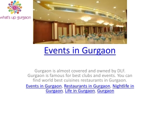 Events in Gurgaon