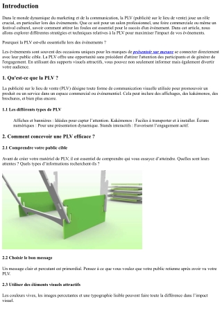 PLV pour les événements : attirer les foules efficacement