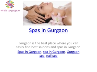 Spas in Gurgaon