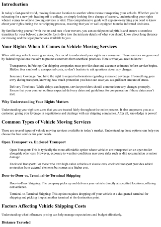 “Your Rights When It Comes to Vehicle Moving Services”
