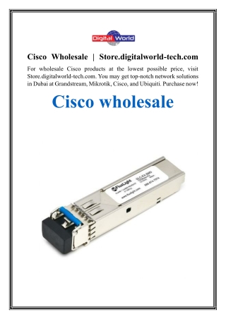 Cisco Wholesale  Store.digitalworld-tech.com