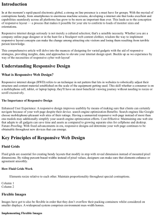 Designing for Different Devices: A Responsive Approach