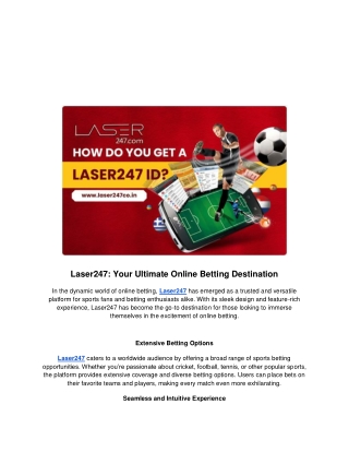 Laser247: Your Ultimate Online Betting Destination
