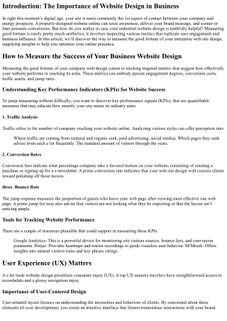 How to Measure the Success of Your Business Website Design