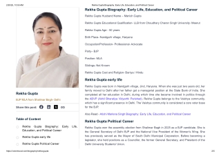 Rekha Gupta Biography_ Early Life, Education, and Political Career