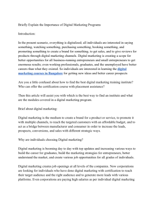 Briefly Explain the Importance of Digital Marketing Programs.docx