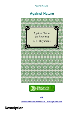 Against Nature