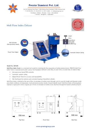 Melt Flow Index Tester