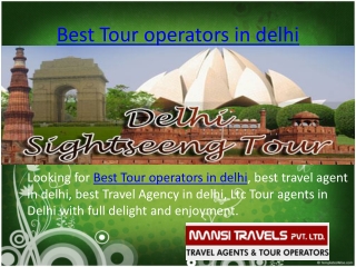 Best tour oparator in delhi
