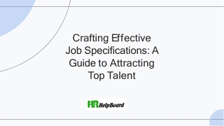 Importance of Job Specification