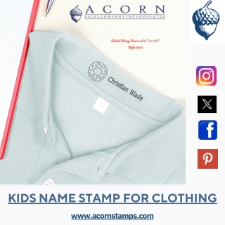 Kids Name Stamp for Clothing