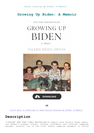 Books Growing Up Biden A Memoir