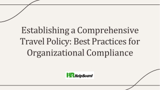 Company Travel Policy and Procedure