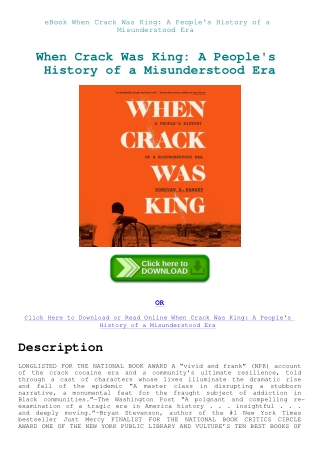 eBook When Crack Was King A People's History of a Misunderstood Era