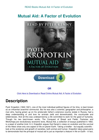 READ Books Mutual Aid A Factor of Evolution