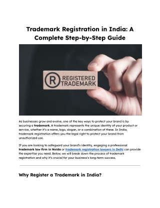 Trademark Registration in India_ A Complete Step-by-Step Guide