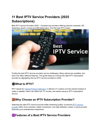 11 Best IPTV Service Providers (2025 Subscriptions)