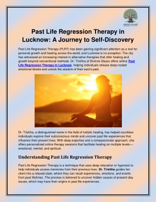 Past Life Regression Therapy in Lucknow