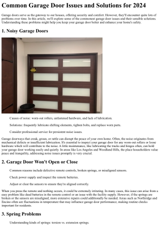 20 Things You Should Know About expert garage door opener solutions Reseda CA