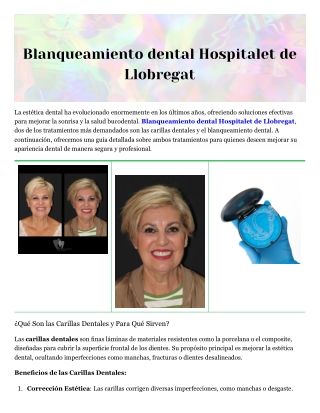 Blanqueamiento dental Hospitalet de Llobregat