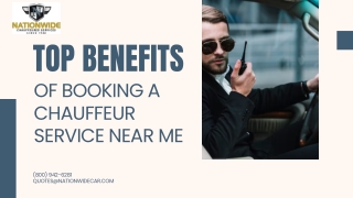 Top Benefits of Booking a Chauffeur Service Near Me