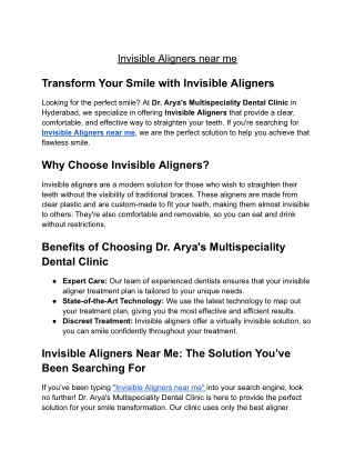 Invisible Aligners near me