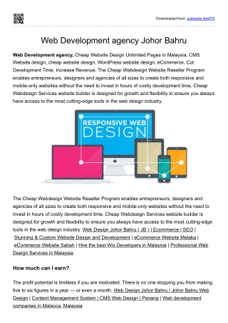 Web Development agency Johor Bahru
