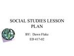 SOCIAL STUDIES LESSON PLAN