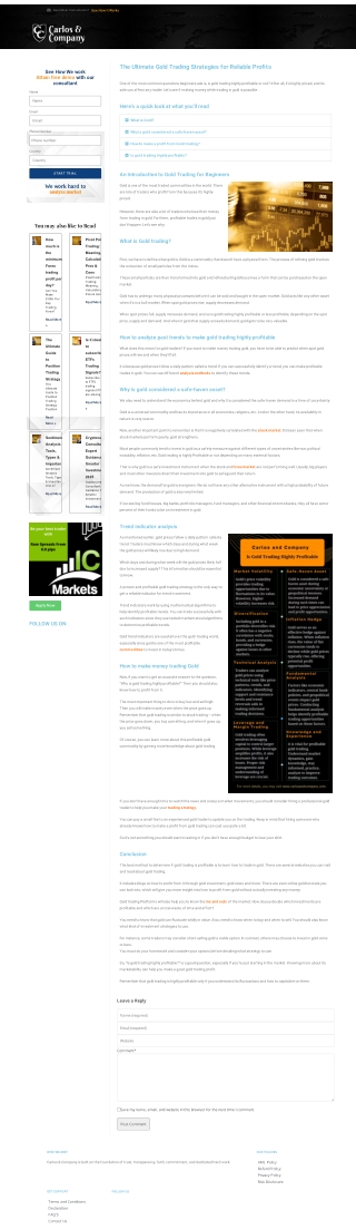 The Ultimate Gold Trading Strategies for Reliable Profits