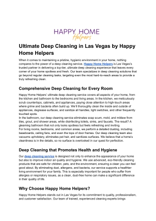 #1 Rated House Cleaning in Henderson, NV