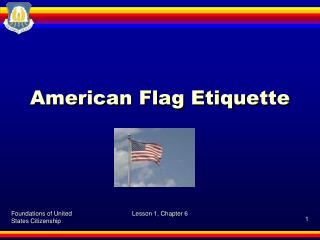 American Flag Etiquette