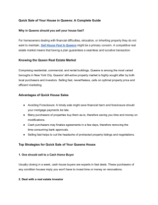 Sell House Fast In Queens (1)