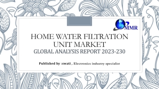 Home Water Filtration Unit: The Future of Clean Drinking Water