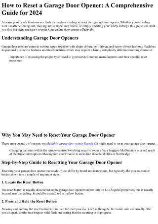 The Intermediate Guide to trusted local garage door services