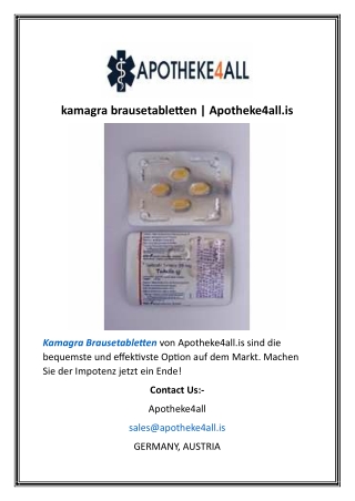 kamagra brausetabletten  Apotheke4all.is
