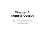 Chapter 5: Input Output