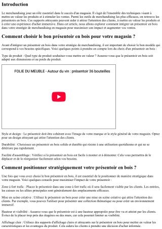 Comment intégrer un présentoir en bois dans votre stratégie de merchandising en
