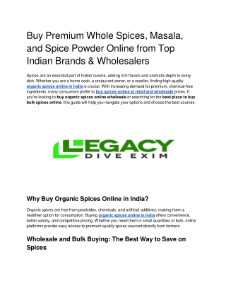 Buy Premium Whole Spices, Masala, and Spice Powder Online from Top Indian Brands & Wholesalers (1)