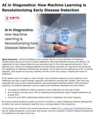 AI in Diagnostics_ How Machine Learning is Revolutionizing Early Disease Detection